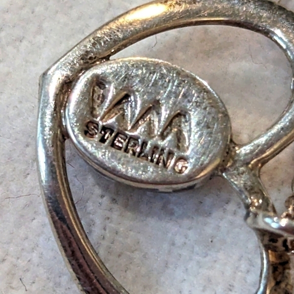 Tigers eye heart stainless silver necklace, size 20" - Picture 4 of 4